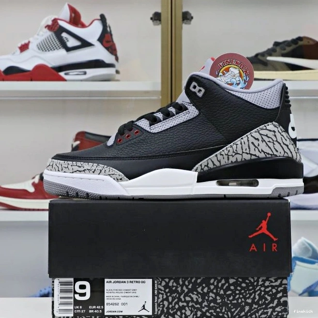 3 Jordan blackcement Jordan Air 2018（854262-001）  retro 0813